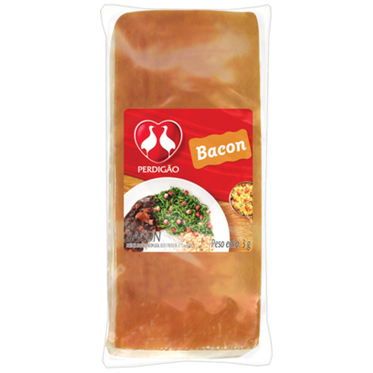 Bacon Defumado Pedaço Perdigão Bandeja 250g
