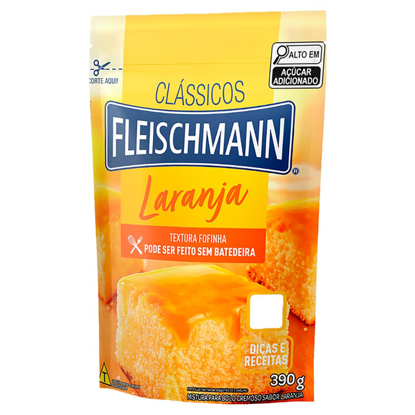 Mistura para Bolo Fleischmann Laranja Cremoso 390g