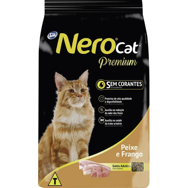 Alimento para Gatos Adultos Nero Peixe e Frango 1kg