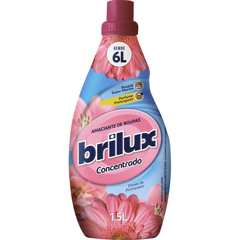 Amaciante de Roupas Concentrado Brilux Primavera 1,5L