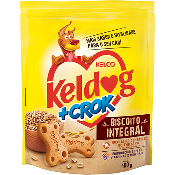 Alimento Keldog Para Cães Biscoito Integral Pacote 400g