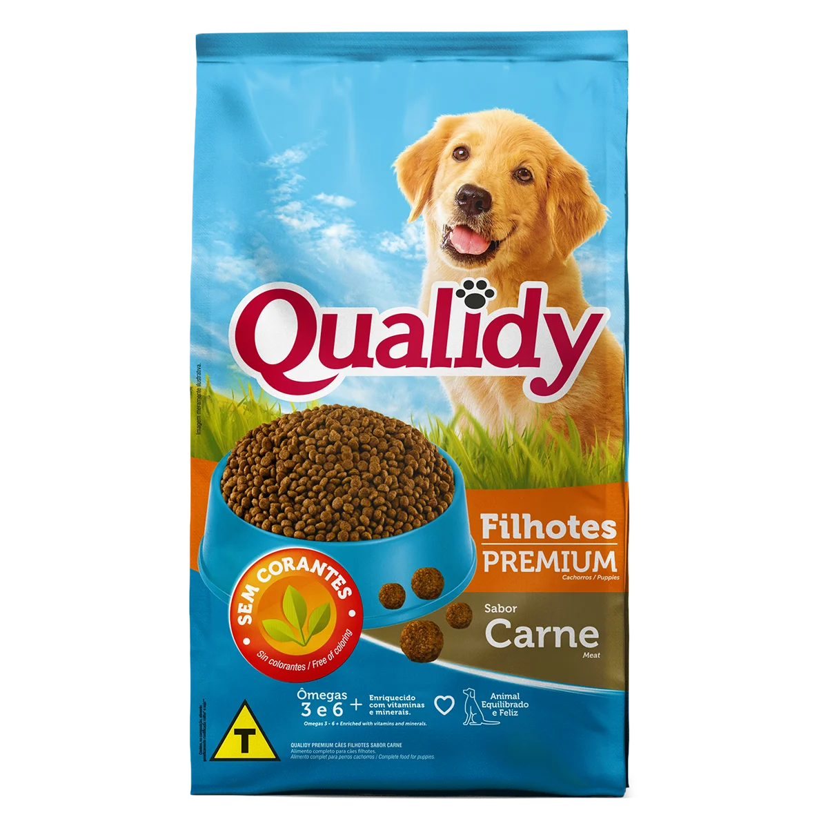 Alimento para Cães Filhotes Carne Qualidy Pacote 900g