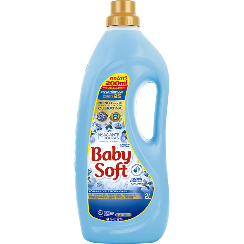 Amaciante para Roupas Baby Soft Toque de Carinho Leve 2L