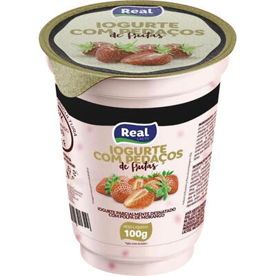 Iogurte Real Lacto Pedaço de Fruta Morango 100g
