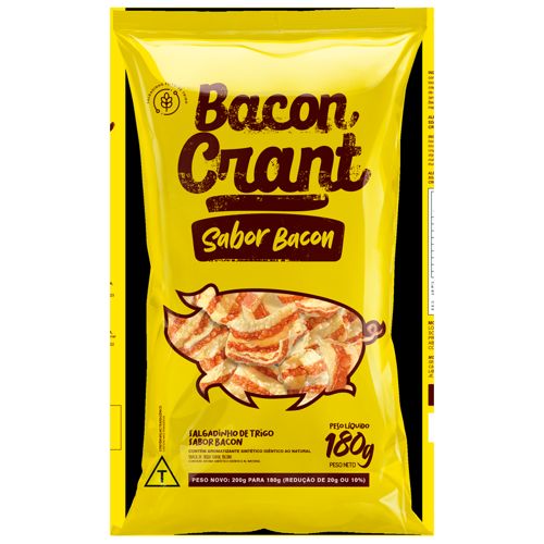 Salgadinho Bacon Crant Sabor Bacon 180g
