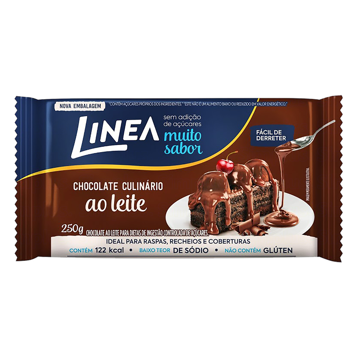 Chocolate ao Leite Uso Culinário Linea Pacote 250g