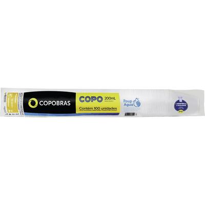 Copo Descartável Cristalcopo 200ml - Transparente - Com 100 Copos