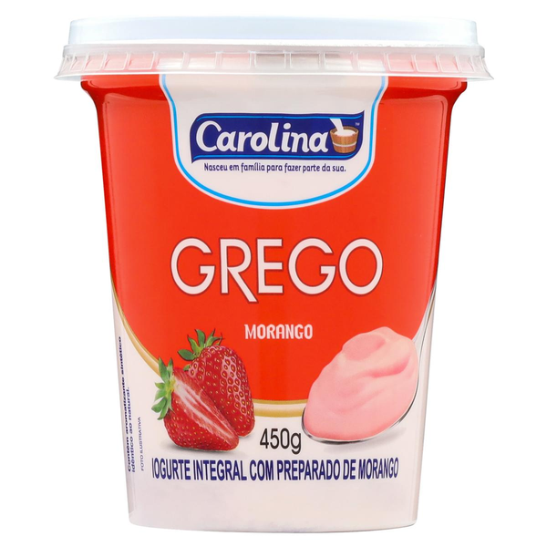 Iogurte Grego Carolina 450g - Morango
