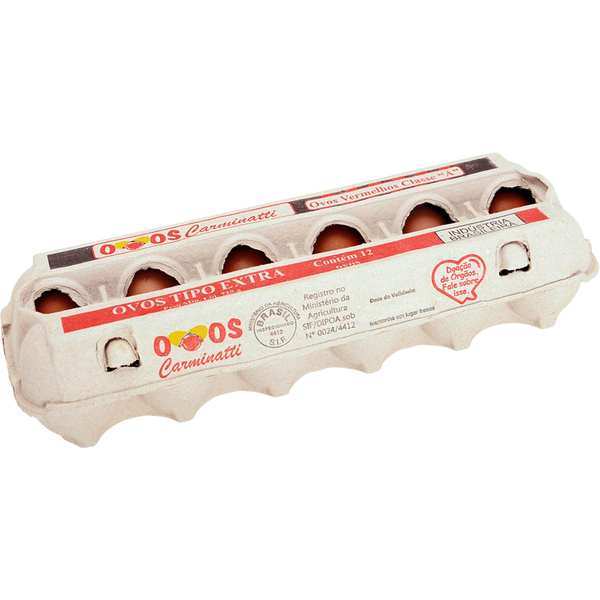 Ovos Vermelhos Grandes - Com 12 Ovos