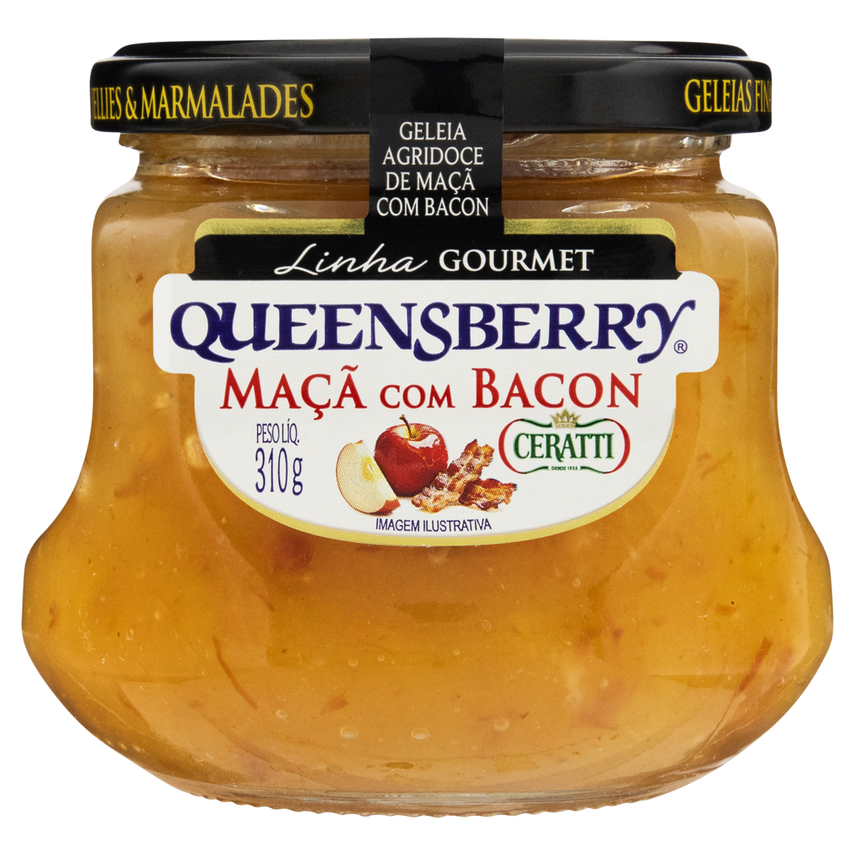 Geleia Agridoce Maçã com Bacon Queensberry Gourmet Vidro 310g