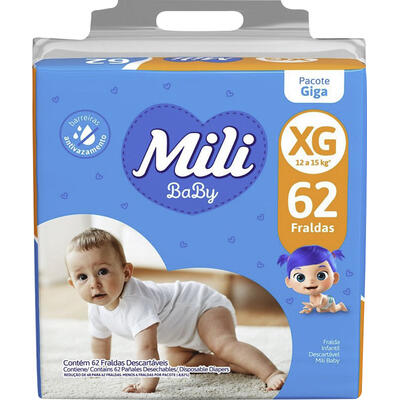 Fralda Descartável Mili Baby Giga XG 62 un