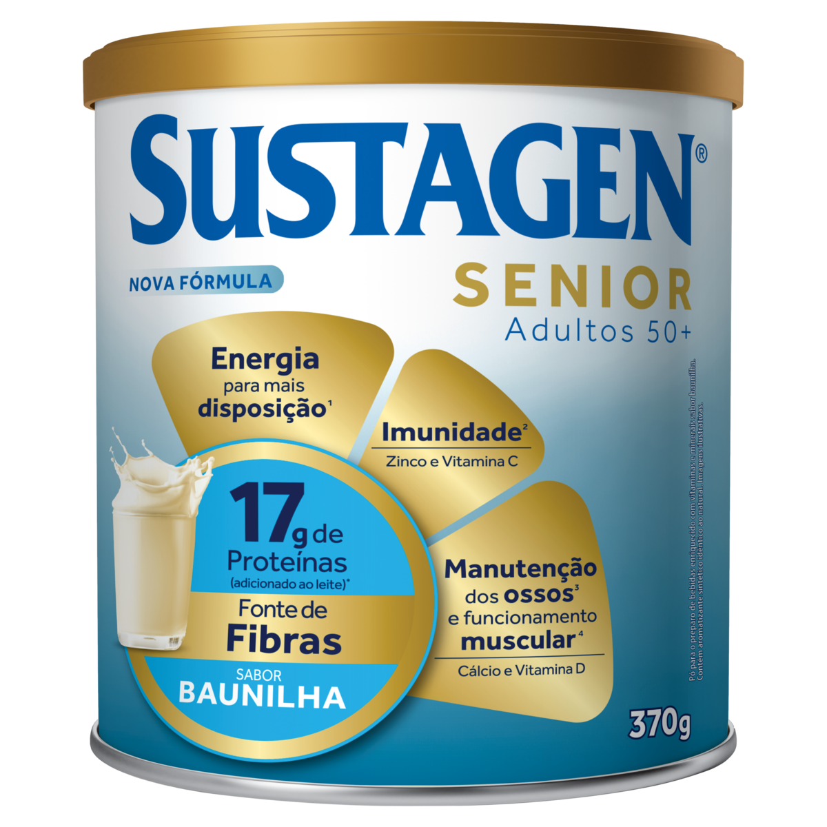 Alimento em Pó Sustagen Senior sabor Baunilha 370g