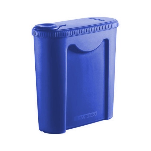 Porta Ração Plastico Azul Sanremo