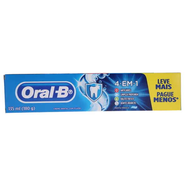 Creme Dental Oral-B 180g - 4 em 1 - Leve Mais, Pague Menos