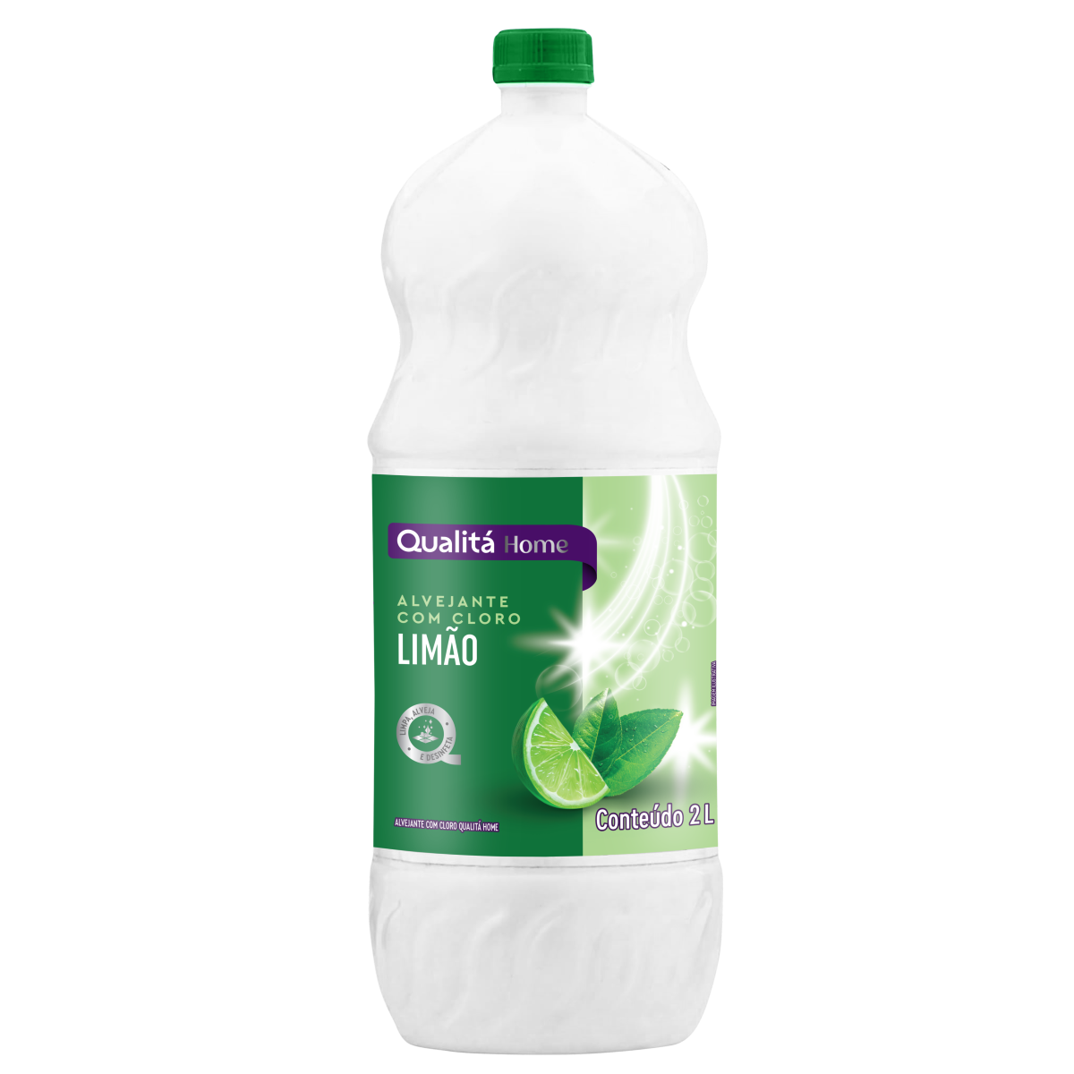 Alvejante com Cloro Limão QUALITÁ 2 Litros