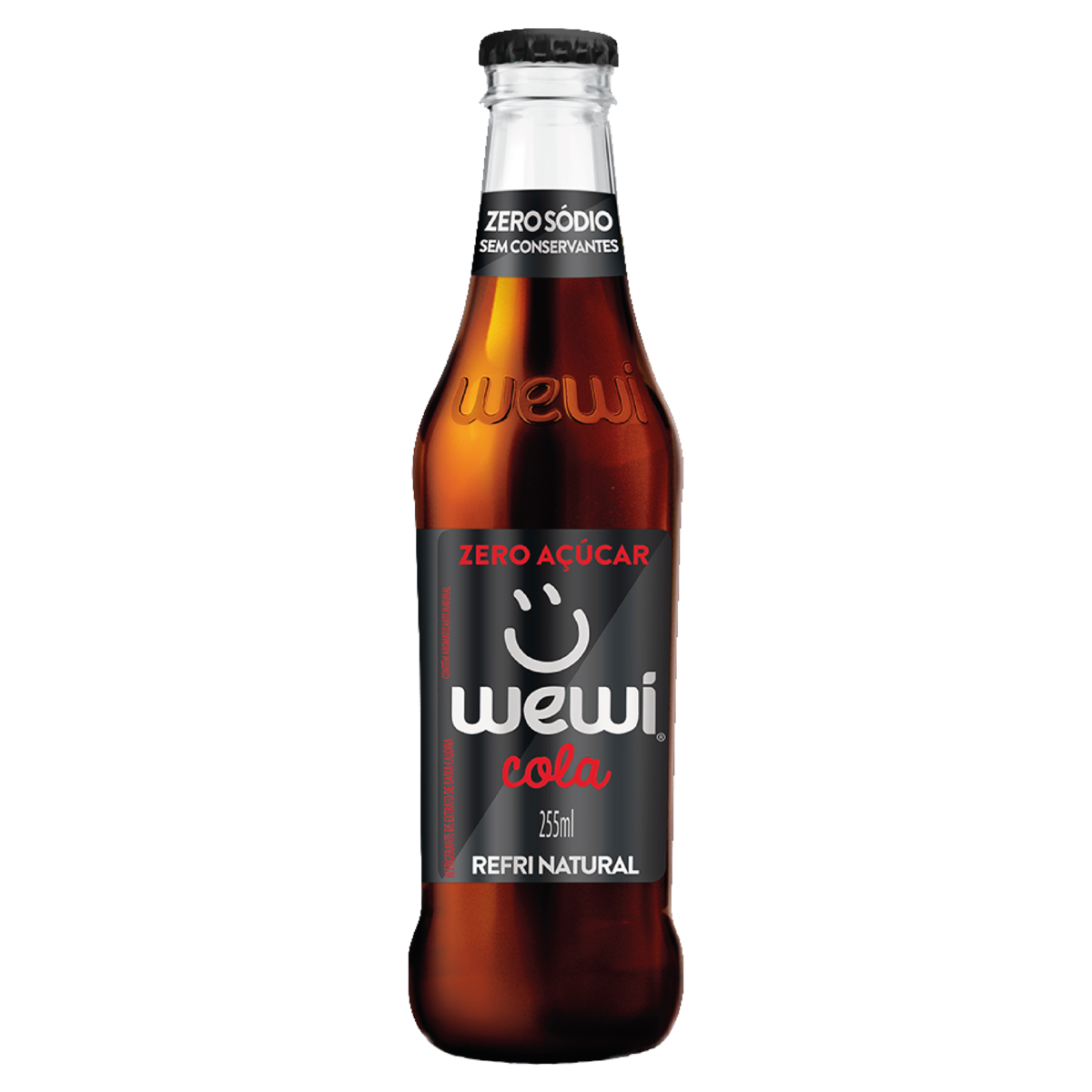 Refrigerante Orgânico WEWI Zero Cola Garrafa 255ml