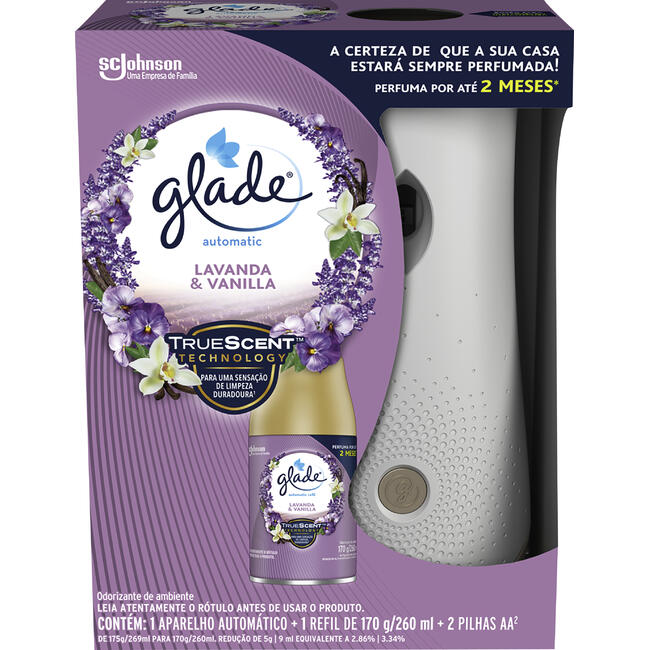 Desodorizador Glade Automatic Spray Aparelho + Refil Lavanda & Baunilha 260ml