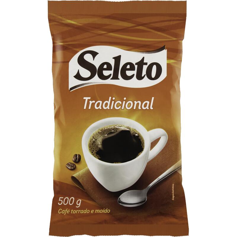 Café Torrado e Moído Tradicional Seleto Pacote 500g