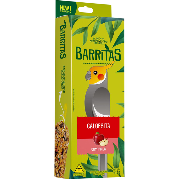 Barritas Zootekna 70g - Calopsitas e Agapornis - Maçã