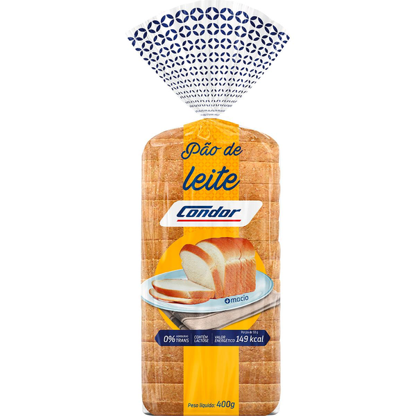 Pão Condor 400g - Leite