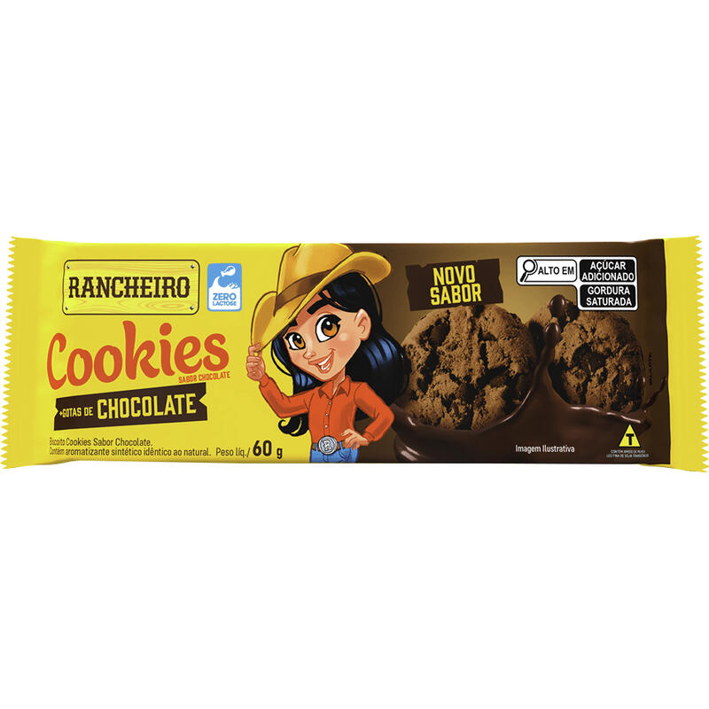Biscoito Cookies Rancheiro Chocolate 60g