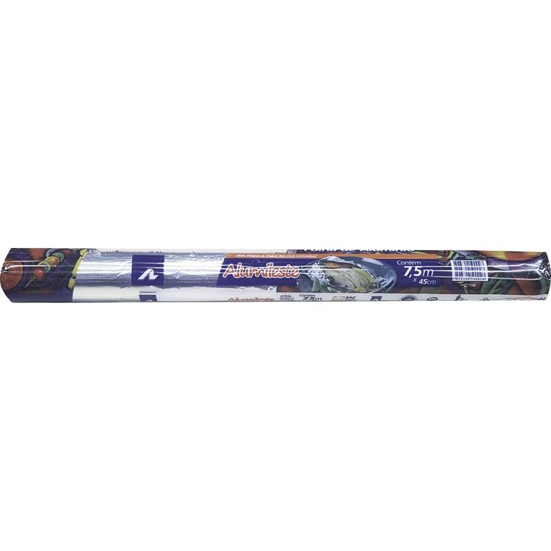 Folha de Alumínio Alumileste 45cm x 7,5m Rolo
