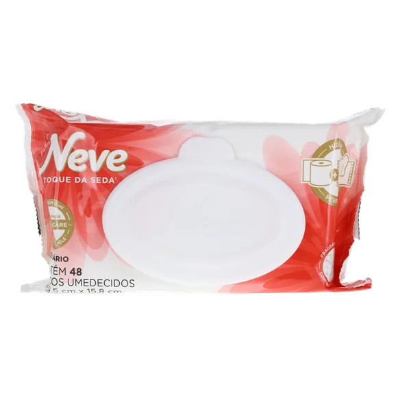 Lenço Higiênico Umedecido Neve Com 48 Lenços - Supreme