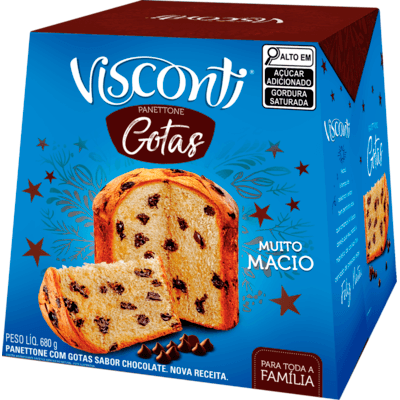Panetone Visconti com Gotas de Chocolate 680g