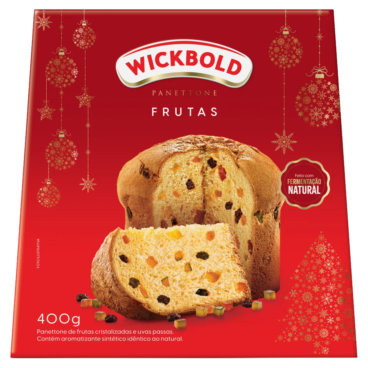 Panettone com Frutas Cristalizadas e Uvas-Passas Wickbold Caixa 400g