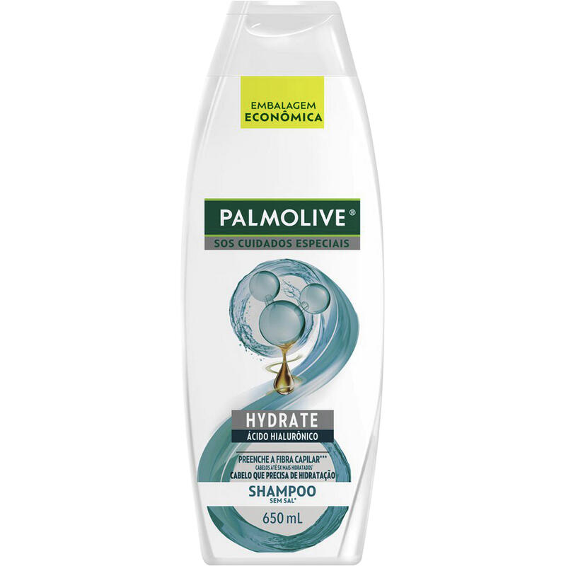 Shampoo Palmolive SOS Cuidados Especiais Hydrate com ácido hialurônico 650ml