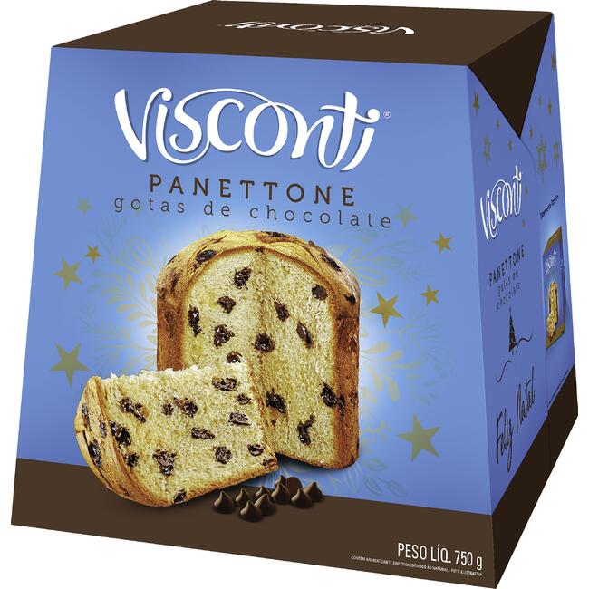 Panettone VISCONTI Gotas de Chocolate 750g