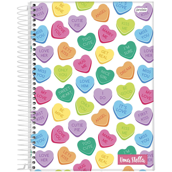 Caderno Universitário Jandaia 160 Folhas - 10 Matérias - Capa Dura