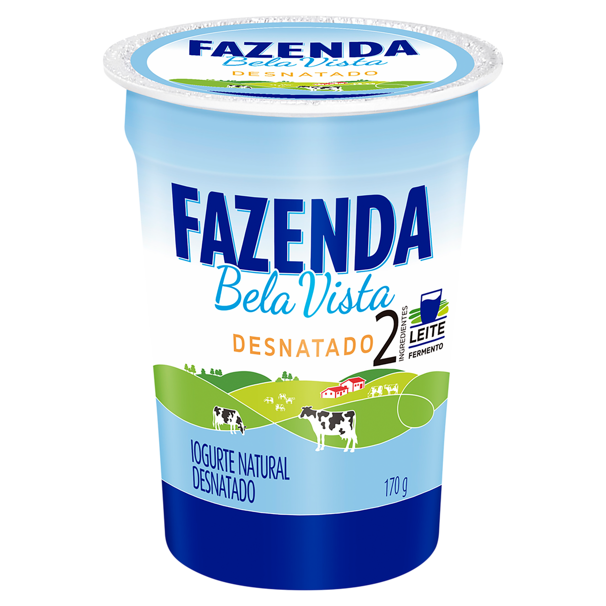 Iogurte Desnatado Natural Fazenda Bela Vista Copo 170g