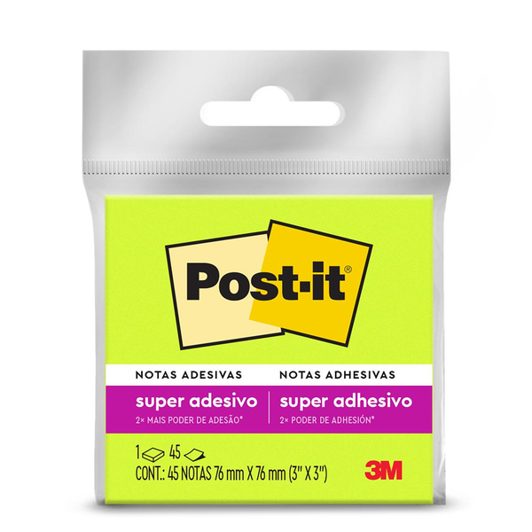 Bloco Adesivo Post-it 3M 45 Folhas - Verde