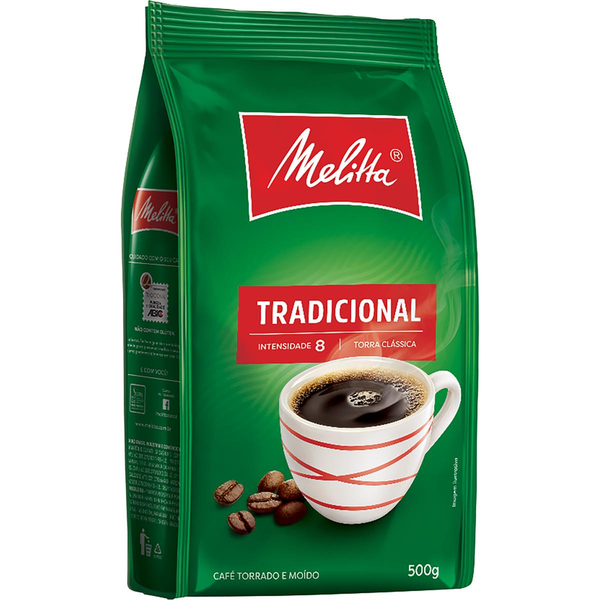 Café Torrado e Moído Tradicional Melitta Pacote 500g
