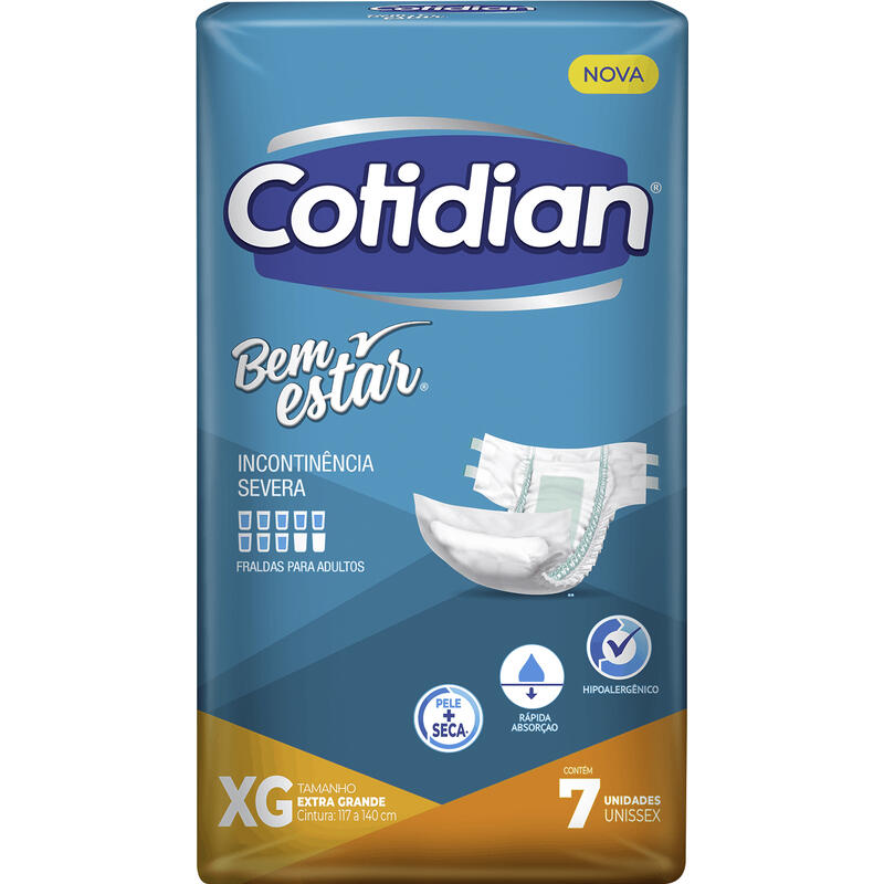 Fralda Geriátrica Cotidian Clássica - XG 7 un