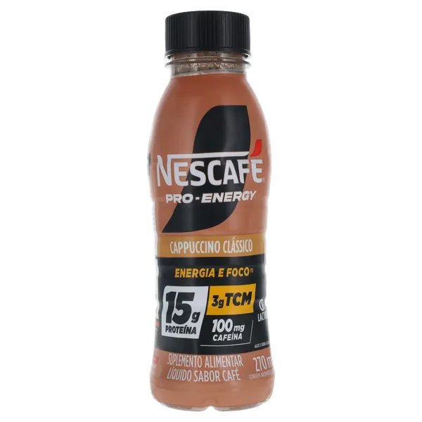 Bebida Láctea Pro-Energy Nescafé 270ml - 15g de Proteína - Zero Lactose - Cappuccino Clássico