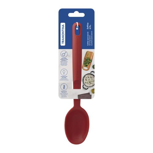 Colher P/servir Softta Silicone Vermelha Tramontina