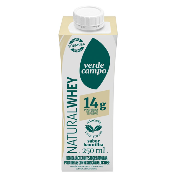 Shake Natural Whey Verde Campo Baunilha 250ml