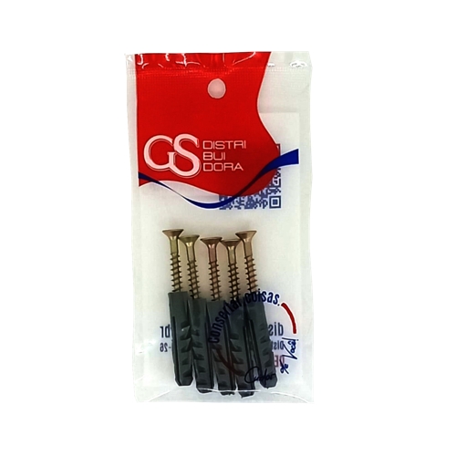 Parafuso Gs 8mm Com Bucha Com 5 Unidades
