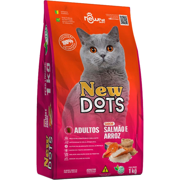 Ração New Dots Premium Gatos Adultos 1kg