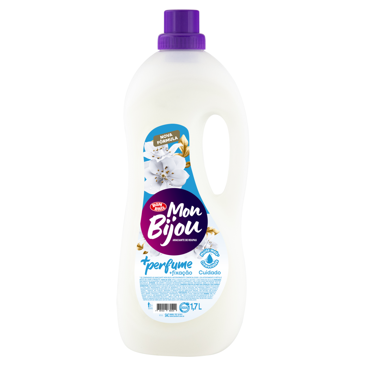 Amaciante de Roupa +Cuidado Mon Bijou Frasco 1,7l