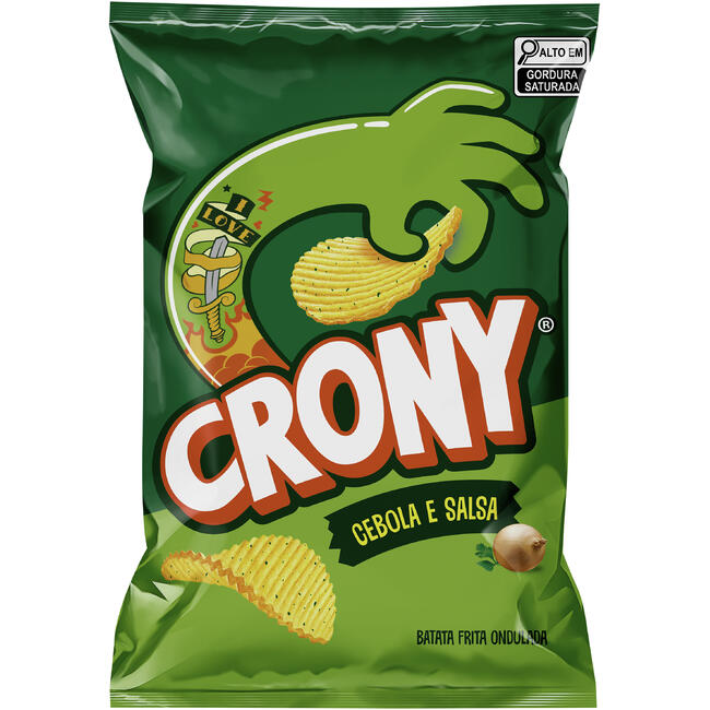 Salgadinho Batata Ondulada Crony Cebola e Salsa 35g
