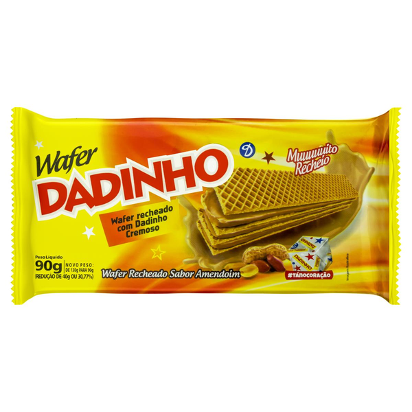Waffer Dadinho 90g - Amendoim