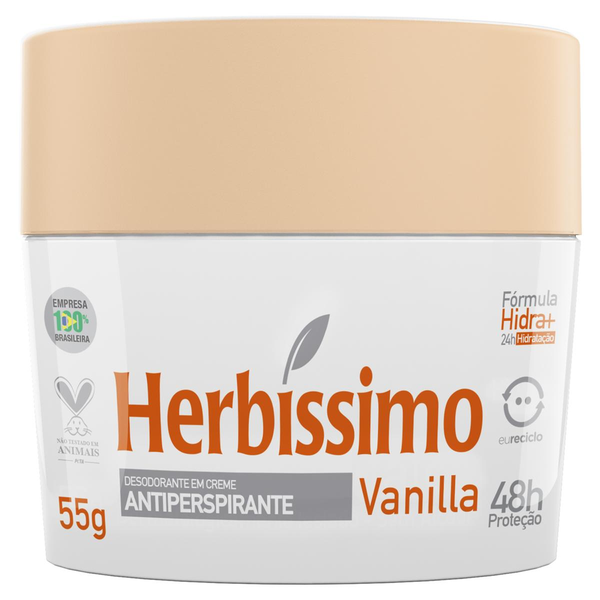Desodorante Creme Herbíssimo Vanilla 55g