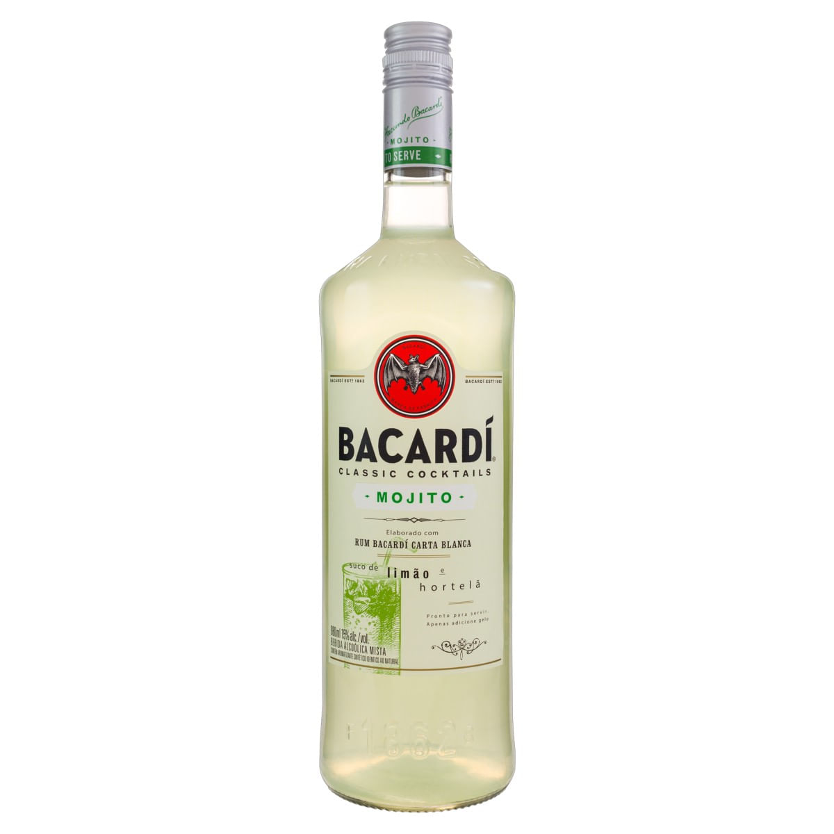 Rum Brasileiro Carta Branca Mojito BACARDÍ 980ml