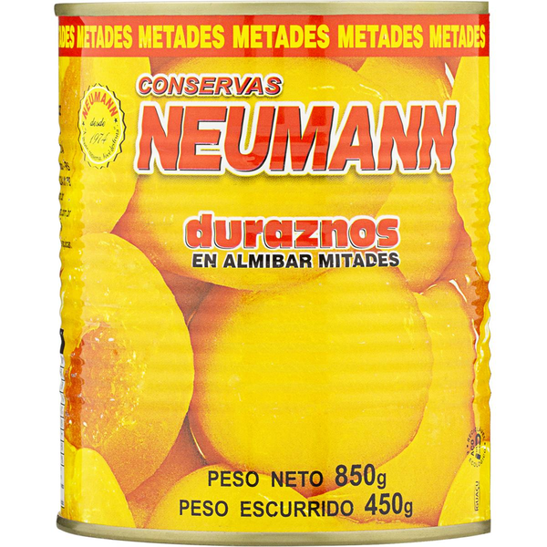 Pêssego em Calda Neumann 450g - Lata