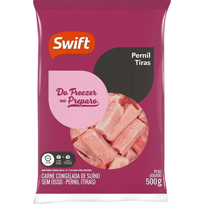 Tiras de Carne Suína Swift Congelada Pernil 500g