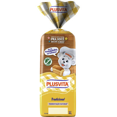 Pão de Forma Plusvita Tradicional 480g