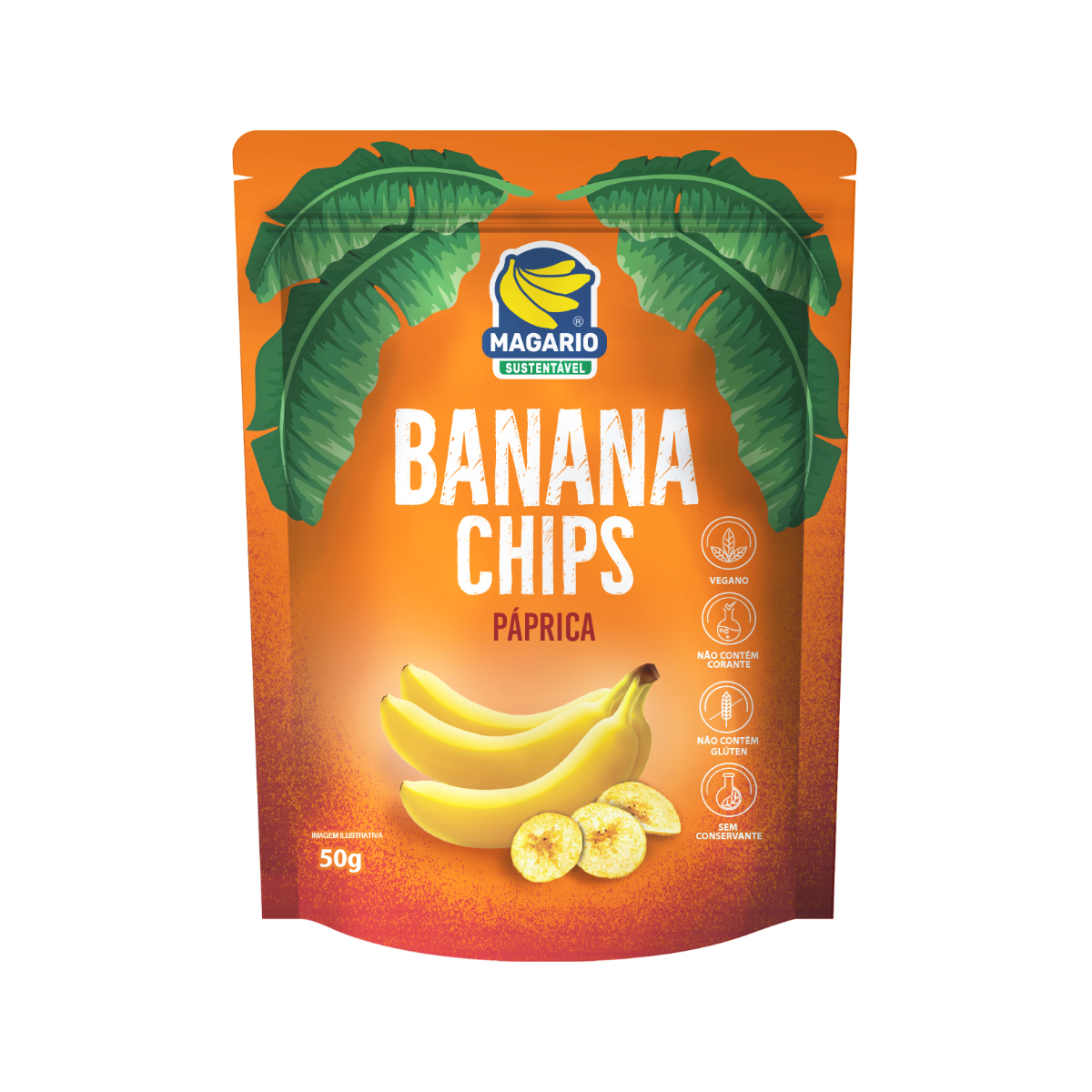 Chips De Banana Páprica 50g